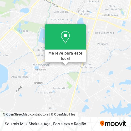 Soulmix Milk Shake e Açai mapa