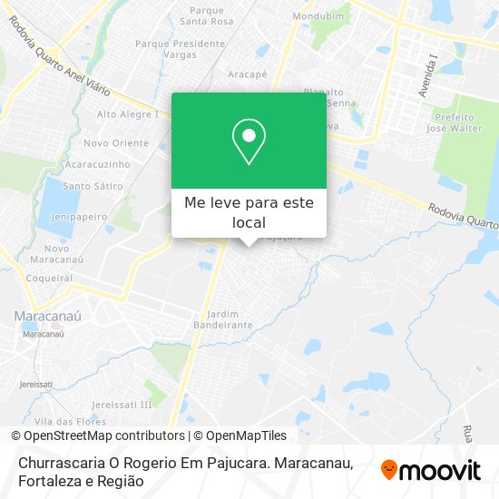 Churrascaria O Rogerio Em Pajucara. Maracanau mapa