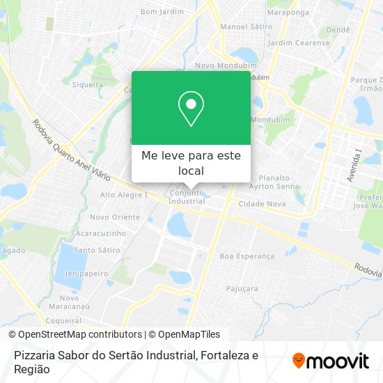 Pizzaria Sabor do Sertão Industrial mapa