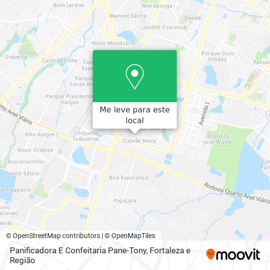 Panificadora E Confeitaria Pane-Tony mapa