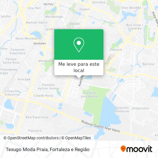 Texugo Moda Praia mapa