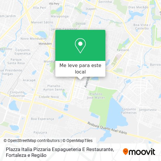 Plazza Italia Pizzaria Espagueteria E Restaurante mapa