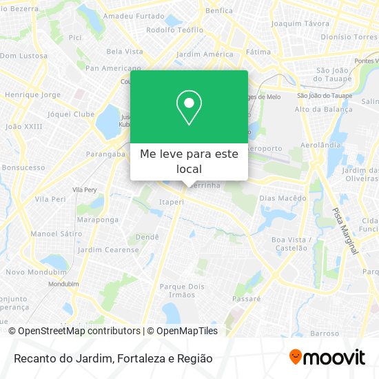 Recanto do Jardim mapa