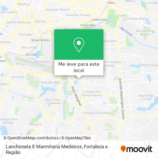 Lanchonete E Marmitaria Medeiros mapa
