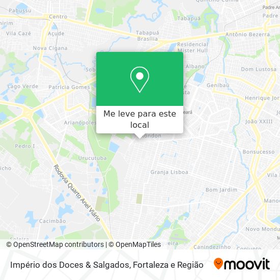 Império dos Doces & Salgados mapa
