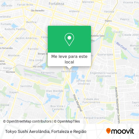 Tokyo Sushi Aerolândia mapa