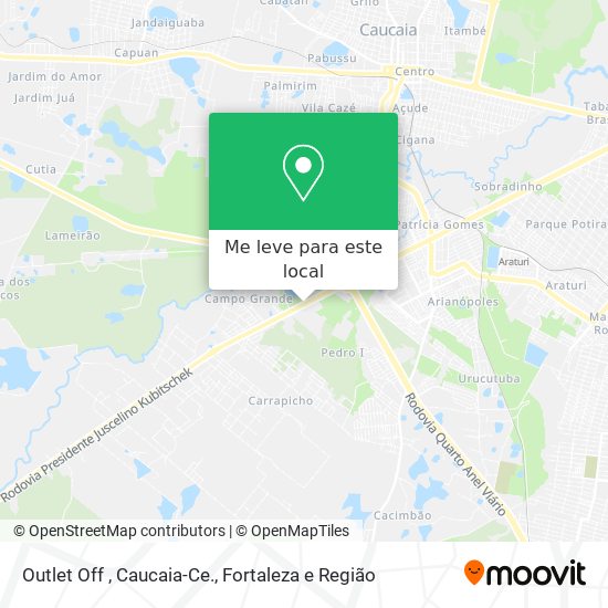 Outlet Off , Caucaia-Ce. mapa