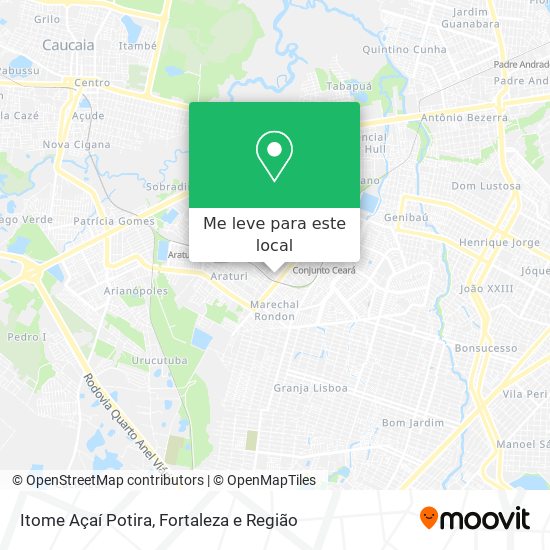 Itome Açaí Potira mapa