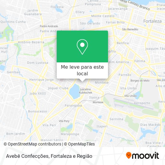 Avebê Confecções mapa