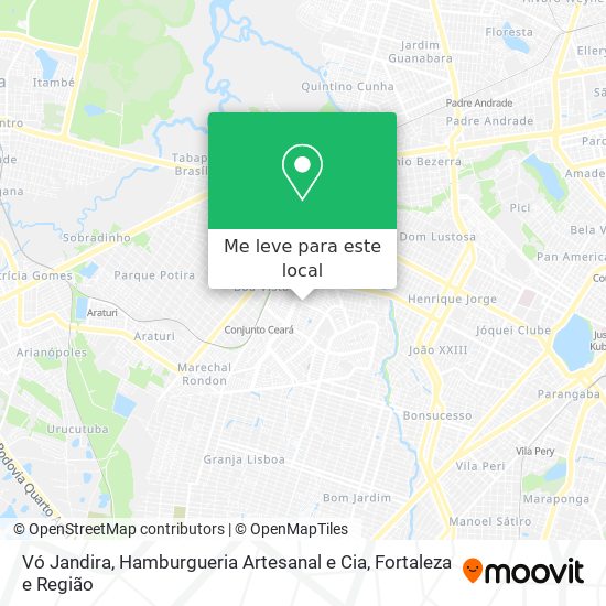 Vó Jandira, Hamburgueria Artesanal e Cia mapa