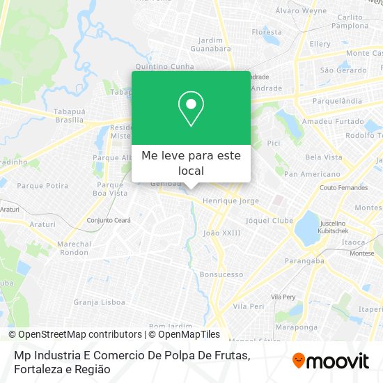 Mp Industria E Comercio De Polpa De Frutas mapa