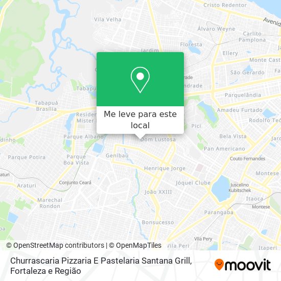 Churrascaria Pizzaria E Pastelaria Santana Grill mapa