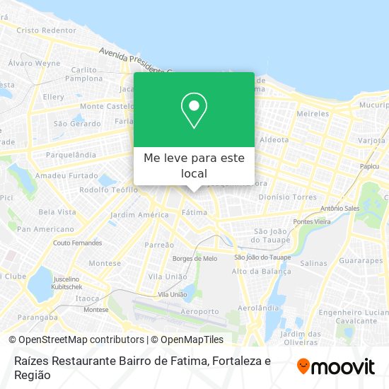 Raízes Restaurante Bairro de Fatima mapa