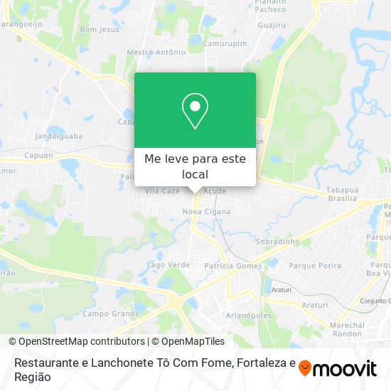 Restaurante e Lanchonete Tô Com Fome mapa