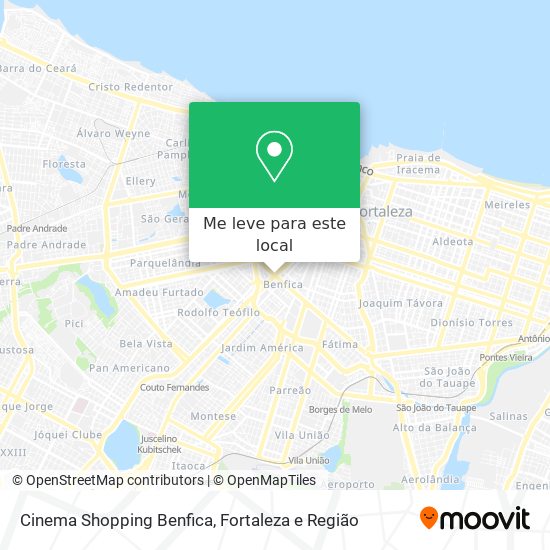 Cinema Shopping Benfica mapa