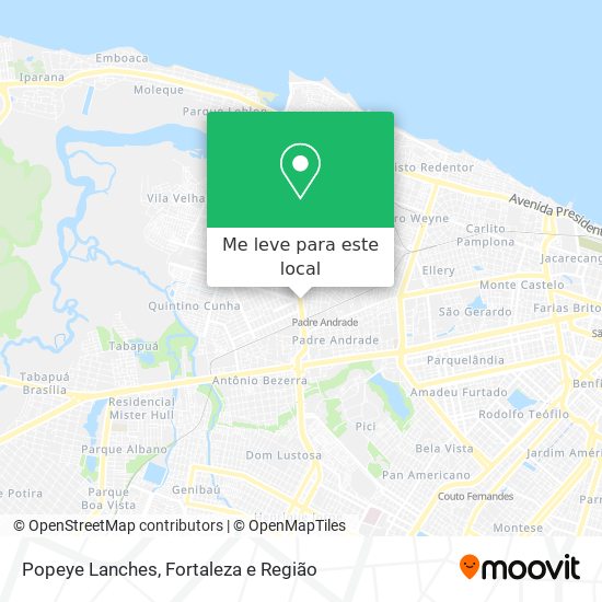 Popeye Lanches mapa