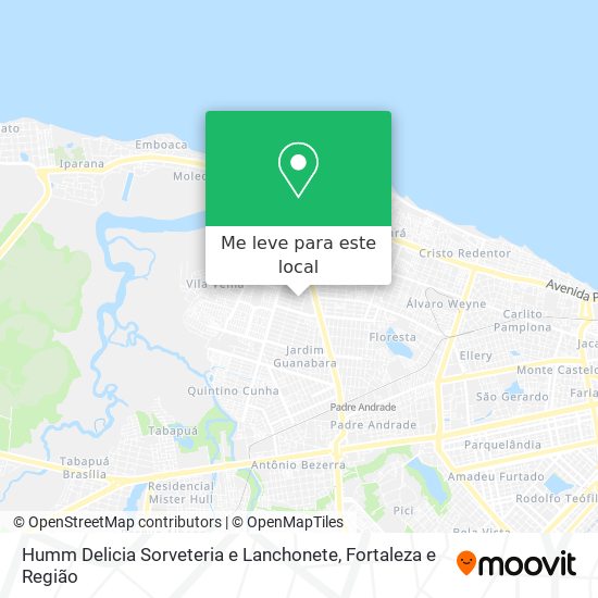 Humm Delicia Sorveteria e Lanchonete mapa