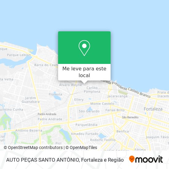 AUTO PEÇAS SANTO ANTÔNIO mapa