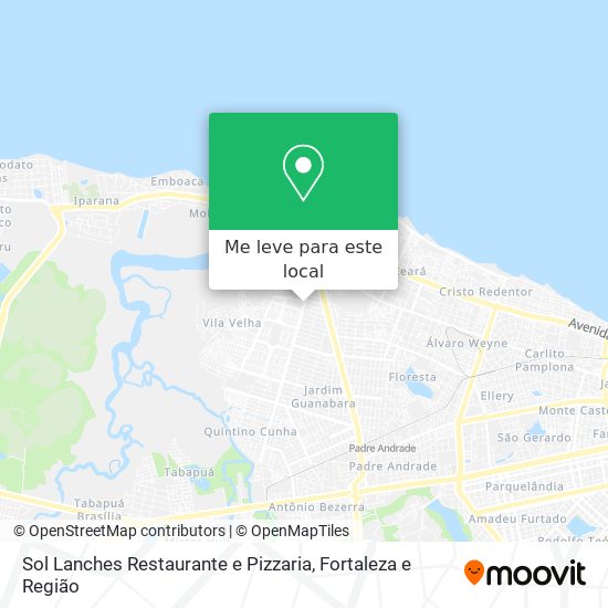 Sol Lanches Restaurante e Pizzaria mapa