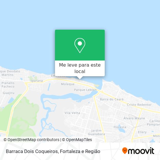 Barraca Dois Coqueiros mapa