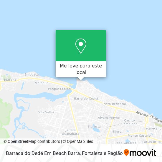 Barraca do Dedé Em Beach Barra mapa
