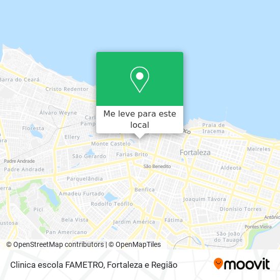 Clinica escola FAMETRO mapa