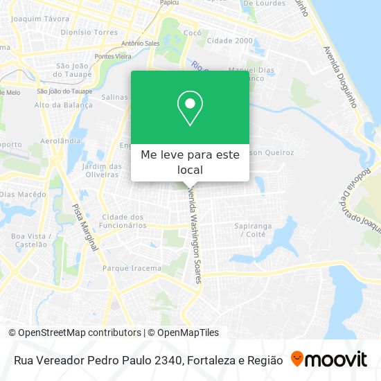 Rua Vereador Pedro Paulo 2340 mapa