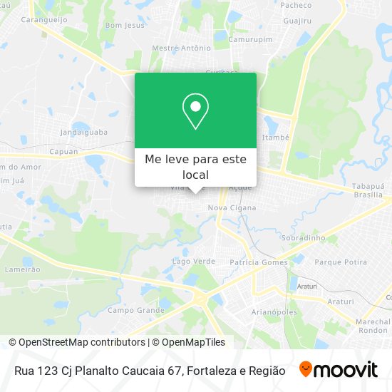 Rua 123 Cj Planalto Caucaia 67 mapa