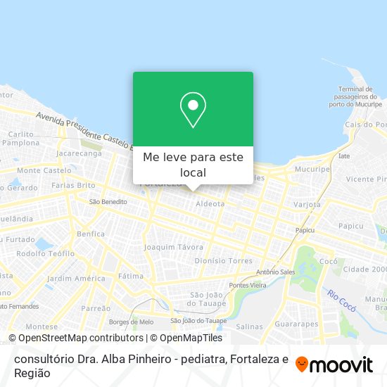 consultório Dra. Alba Pinheiro - pediatra mapa