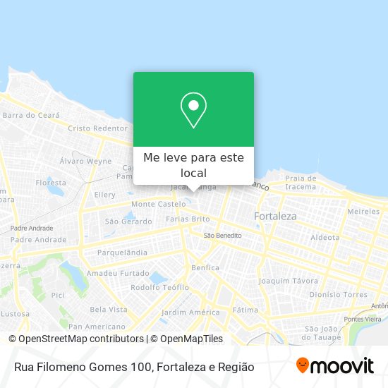 Rua Filomeno Gomes 100 mapa