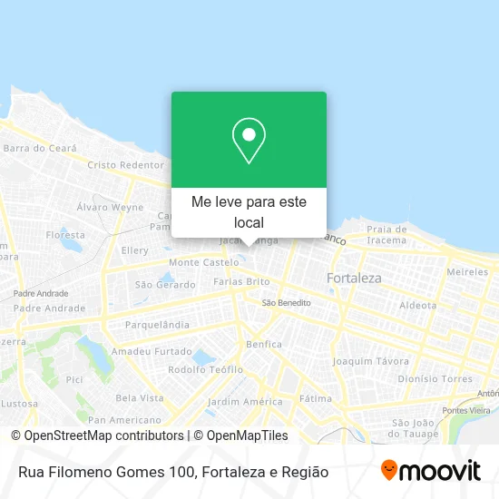 Rua Filomeno Gomes 100 mapa