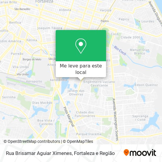 Rua Brisamar Aguiar Ximenes mapa