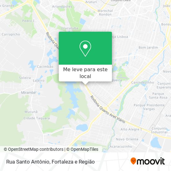 Rua Santo Antônio mapa