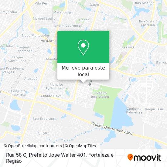 Rua 58 Cj Prefeito Jose Walter 401 mapa