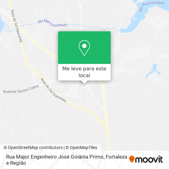 Rua Major Engenheiro José Goiânia Primo mapa