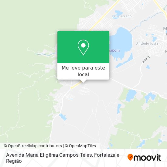 Avenida Maria Efigênia Campos Téles mapa