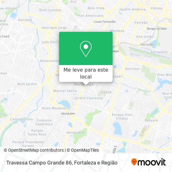 Travessa Campo Grande 86 mapa