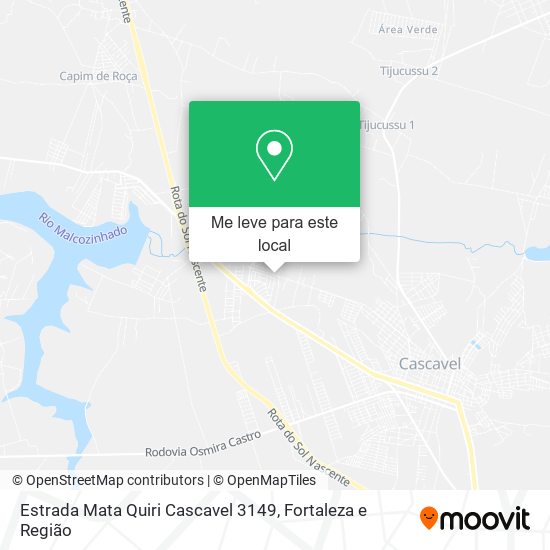 Estrada Mata Quiri Cascavel 3149 mapa