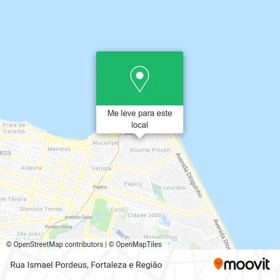 Rua Ismael Pordeus mapa