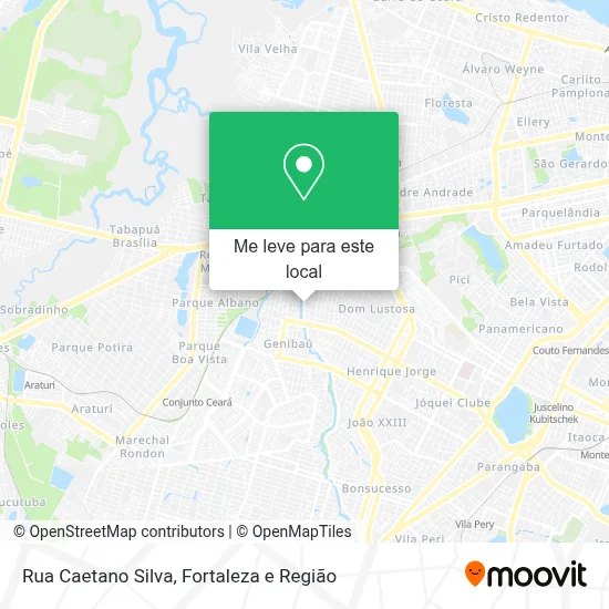 Rua Caetano Silva mapa