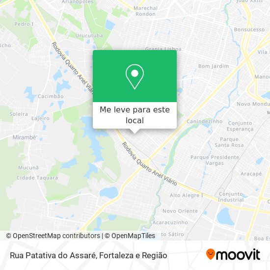 Rua Patativa do Assaré mapa