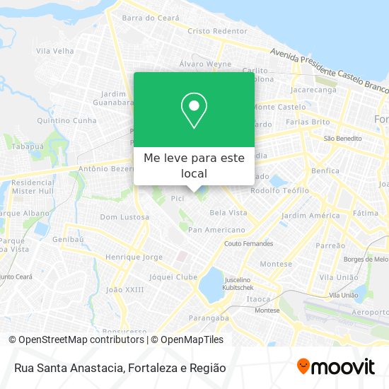 Rua Santa Anastacia mapa