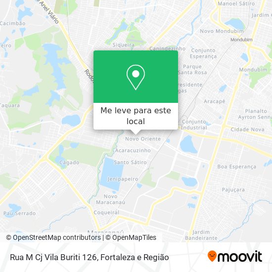 Rua M Cj Vila Buriti 126 mapa