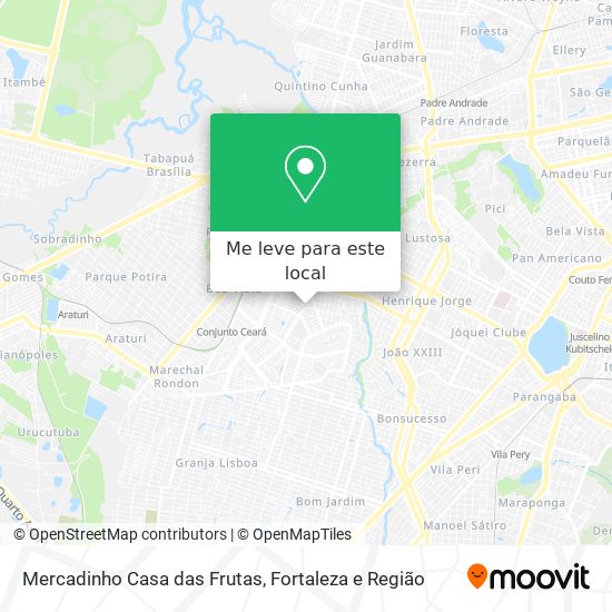 Mercadinho Casa das Frutas mapa