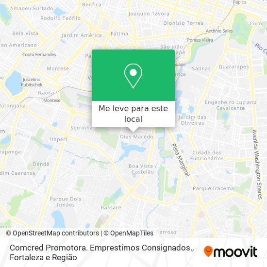 Comcred Promotora. Emprestimos Consignados. mapa