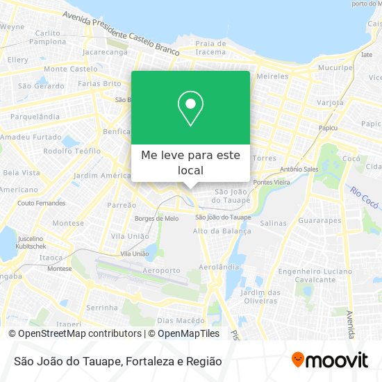 São João do Tauape mapa