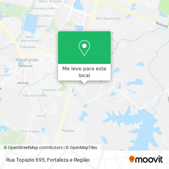Rua Topazio 695 mapa