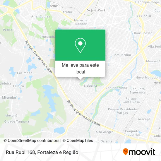 Rua Rubi 168 mapa