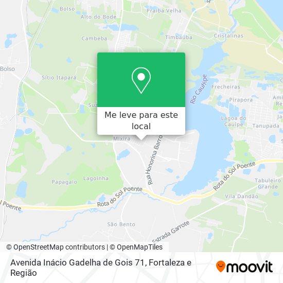 Avenida Inácio Gadelha de Gois 71 mapa