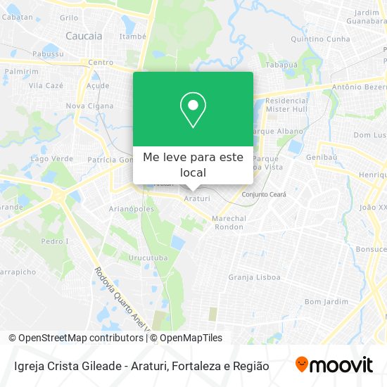 Igreja Crista Gileade - Araturi mapa